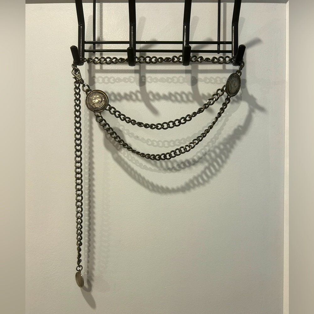 FREE WITH PUCHASE! Vintage Silver Chain Belt with George Washington coins